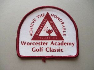 ウースターアカデミーWorcester AcademyロウゴルフトーナメントGolf Classicワッペン/WA海外AコースGOLFビンテージGC米国ゴルフ V159