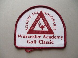 ウースターアカデミーWorcester AcademyロウゴルフトーナメントGolf Classicワッペン/WA海外コースGOLFビンテージGC米国ゴルフ V159