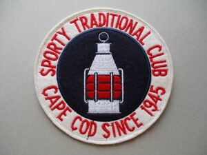 80s ケープコッドSPORTY TRADITIONAL CLUB CAPE COD SINCE 1945ランタン刺繍ワッペン/キャンプCAMP釣り自然アウトドア アップリケV160