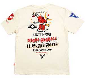 テッドマン/Tシャツ/ホワイト/S/TDSS-544/エフ商会/カミナリモータース