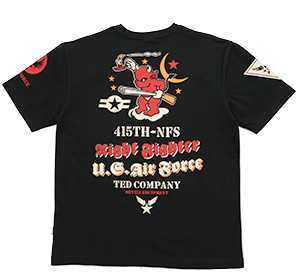 テッドマン/Tシャツ/ブラック/M/TDSS-544/エフ商会/カミナリモータース
