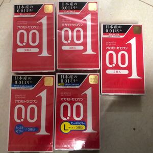 オカモト ゼロワン 0.01ミリ Lサイズ たっぷりゼリー 3コ入 5個