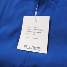 デッドストック 90's ノーティカ NAUTICA オープンカラー レーヨンシャツ (XL) 青 ボックスシャツ 90年代 オールド 旧タグ ビッグサイズ_画像8