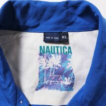 デッドストック 90's ノーティカ NAUTICA オープンカラー レーヨンシャツ (XL) 青 ボックスシャツ 90年代 オールド 旧タグ ビッグサイズ_画像9