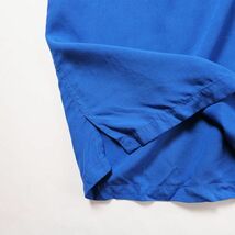 デッドストック 90's ノーティカ NAUTICA オープンカラー レーヨンシャツ (XL) 青 ボックスシャツ 90年代 オールド 旧タグ ビッグサイズ_画像6