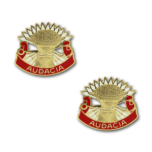 アメリカ陸軍 クレスト 第4防空砲兵連隊 - Audacia 実物 ミリタリーバッジ