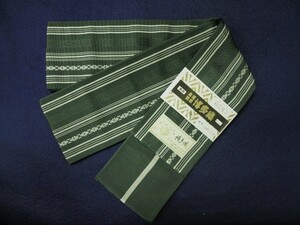  genuine . front Hakata obi man obi < forest Hakata woven quality product >. on pattern deep green color 0081 letter pack post service shipping ( cash on delivery un- possible )