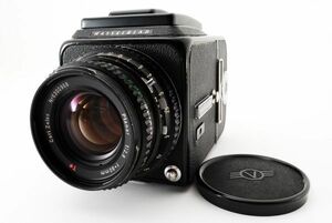 #1066 ハッセルブラッド Hasselblad 500CM C/M ブラック + Planar C 80mm f/2.8 + A12 II 中判カメラ [動作確認済]