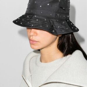 Ganni Black Studded Bucket Hat