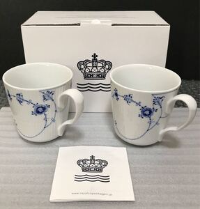 ロイヤルコペンハーゲン ブルーコペンハーゲン ペアマグカップ ★美品