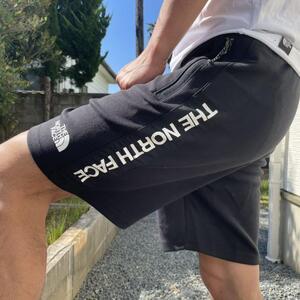 ノースフェイス メンズ ハーフパンツ ショートパンツ M 黒 ロゴ 新品
