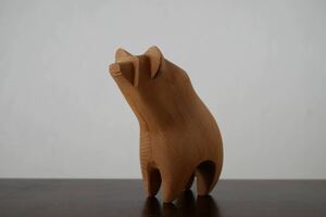 1960s Scandinavian Wood Bear/北欧ビンテージ/木彫り/熊/オブジェ/アアルト/ウェグナー/カイボイスン/民藝/フォークアート