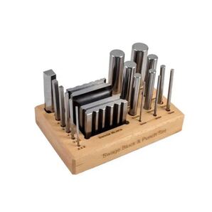 【送料込み】 スウェッジ・ブロック 18点セット swage block 加工 彫金工具 アクセサリー 【新品・未使用】