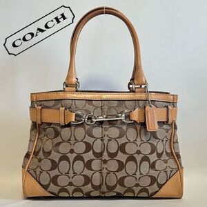 COACH コーチ ハンドバッグ ハンプトンズ シグネチャー