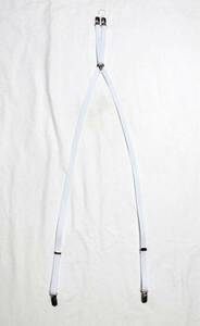 日本の巧み 吊りバンドサスペンダー白ホワイト1.5cm