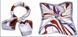 かわいいシルク調スカーフ（3枚セット）中判 60cm正方形スカーフリボン　事務服 企業制服スカーフ 人気柄スカーフ (NO.11000075）