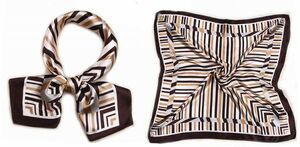 かわいいシルク調スカーフ（3枚セット）中判 60cm正方形スカーフリボン　事務服 企業制服スカーフ 人気柄スカーフ (NO.11000085）