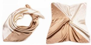 かわいいシルク調スカーフ（3枚セット）中判 60cm正方形スカーフリボン　事務服 企業制服スカーフ 人気柄スカーフ (NO.11000066）