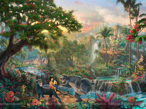 Art hand Auction 西方绘画 ★ 迪士尼丛林之书 托马斯·金凯德, 艺术品, 绘画, 其他的