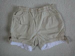 KP 100 thin * light beige short pants height 24