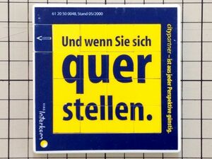 外国のパズル： quer stellen デザイン 雑貨 広告 宣伝 ヨーロッパ ビンテージ