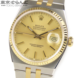 101597393 ロレックス ROLEX デイトジャスト オイスタークォーツ 17013 時計 腕時計 メンズ クォーツ式 SS YG ゴールド コンビ