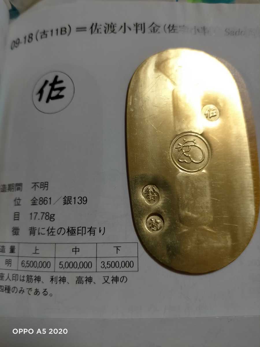 定価 佐渡小判 古銭 佐字一分判金 天保一分銀 嘉永一朱銀 正徳佐渡銭