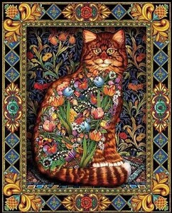 【ダイヤモンドアート作成キット】猫・ラインストーン
