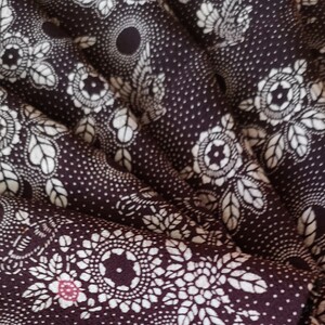 羽織りほどき 茶系えんじ色 点々てんてん ハギレ