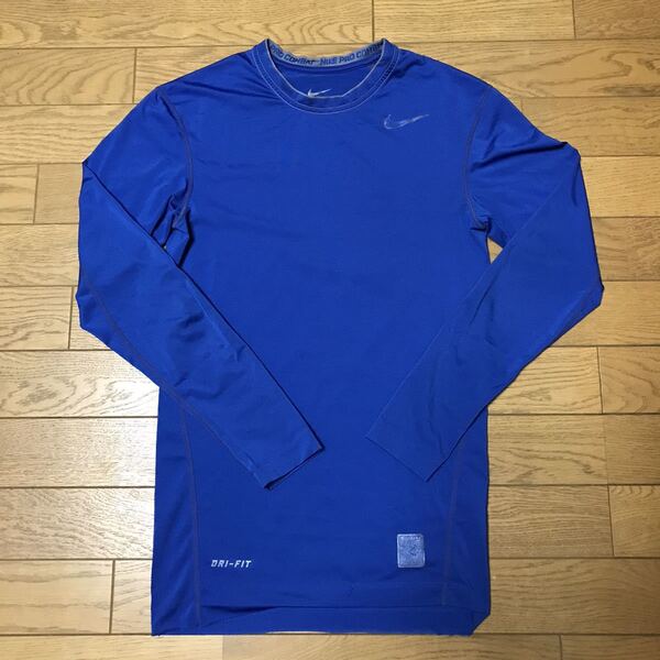 NIKE PRO COMBAT DRI-FIT LONG SLEEVE SHIRTS size-S(着丈65身幅41) 中古 送料無料 NCNR