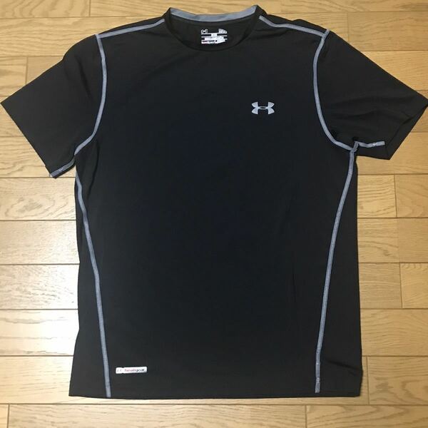 UNDER ARMOUR MEN’S SHORT SLEEVE COMPRESSION SHIRTS size-LG(着丈65身幅50) 中古(超美品-1回使用) 送料無料 NCNR