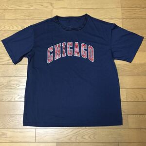 MLB CHICAGO CUBS SHORT SLEEVE T-SHIRTS size-L(着丈66身幅59) 中古 送料無料 NCNR