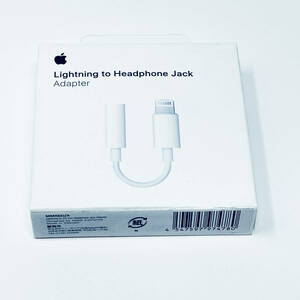 新品 Apple純正 Lightning to Headphone Jack Adapter ライトニング 3.5mmヘッドフォンジャック 変換アダプター MMX62J/A
