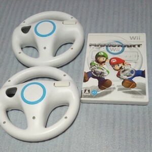 マリオカートWiiソフト　Wiiハンドル2個セット 任天堂