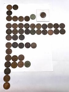 古銭●半銭銅貨　明治7〜20年　48枚
