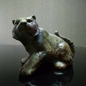 【備前焼 虎】トラ Bizen ware tiger figurine ( 送料込み！)