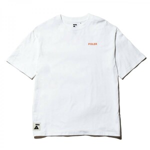 *sale/ new goods / regular goods / special price POLER ~STUFF RELAX FIT~ S/S T-SHIRTS | Size:L | Color:WHITE/ORANGE | Pola -/ T- shirt 