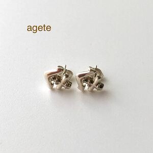 agete アガット ピアス シルバー 925 刻印 レディースアクセサリー