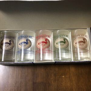 ガラスコップ 5個 昭和レトロ THE OFFICIAL PREPPY STORE カモ