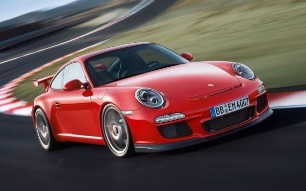 Porsche 911 GT3 997 2005 Póster de papel tapiz estilo pintura roja, versión extra grande y ancha, 921 x 576 mm (tipo adhesivo despegable) 001W1, Bienes relacionados con el automóvil, Por fabricante de automóviles, Porsche