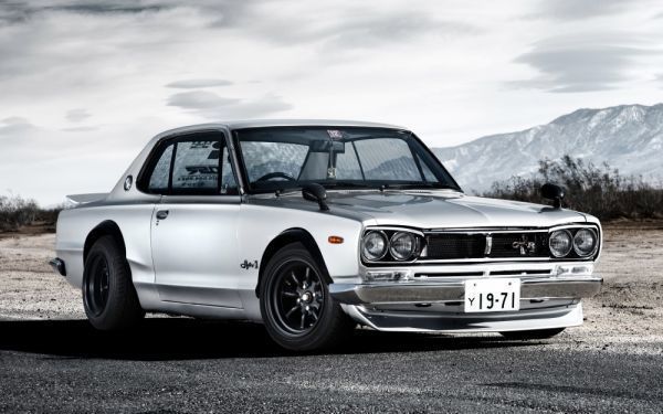 Nissan Skyline 2000GT-R первого поколения KPGC10 Custom Hakosuka 1972 года в стиле окраски, обои, постер, широкая версия, 603 x 376 мм (тип отслаиваемой наклейки) 017W2, Товары автомобильной тематики, По производителю автомобиля, Ниссан