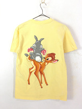 レディース 古着 90s USA製 Disney 「Thumper」 バンビ とんすけ キャラクター 両面 Tシャツ S 古着_画像3