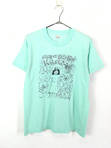 レディース 古着 80s 「mixed-up mother fairy tales goof」 演劇 ハイスクール カレッジ プリント Tシャツ M 古着