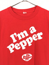古着 80s USA製 Dr Pepper 「I'm a Pepper」 ドクターペッパー ドリンク ロゴ Tシャツ L 古着_画像2