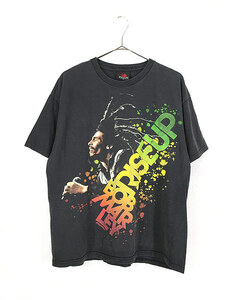 古着 00s BOB MARLEY 「RISE UP」 フォト アート ロック レゲエ Tシャツ L 古着