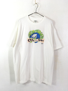 古着 90s Shoebox 「CATS are from VENUS」 猫 ネコちゃん ポップ アート Tシャツ XL 古着