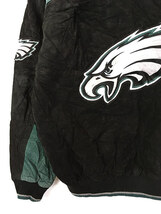 古着 90s USA製 Philadelphia Eagles イーグルス 本革 スエード レザー パデット ジャケット M 古着_画像5