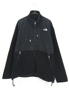 古着 90s TNF The North Face POLARTEC デナリ フリース ジャケット オールブラック XL 古着