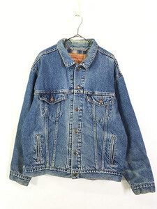 古着 90s USA製 Levi's 70699-0289 デカタグ ブランケット デニム ジャケット Gジャン L 古着