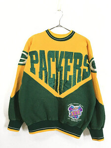 古着 90s USA製 NFL Green Bay Packers パッカーズ Super Bowl スウェット トレーナー M 古着